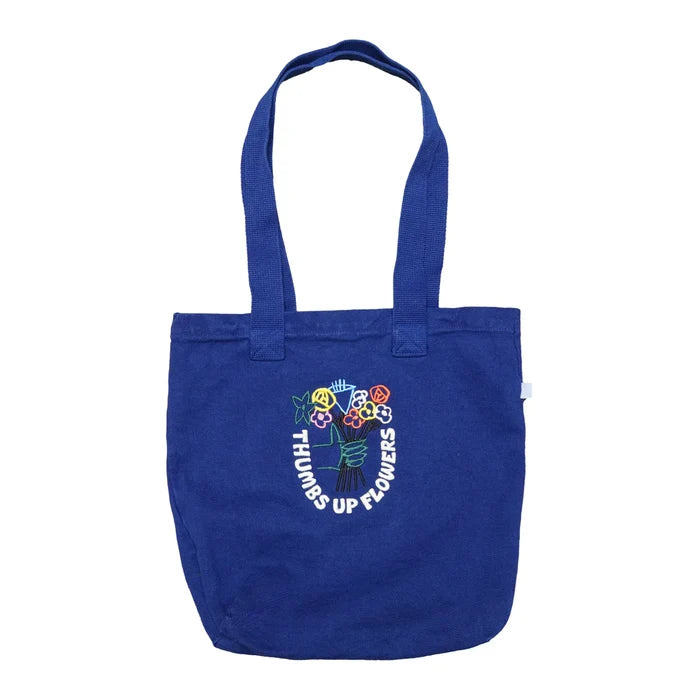 Thumbs UP Flowers Embroidered small tote