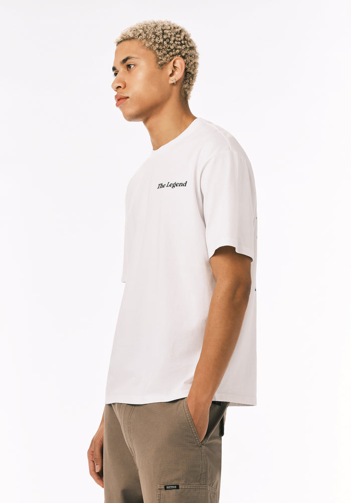 Buffalo Men T-Shirts White Knit Tees Short Sleeve Soft Cotton Relaxed Fit
