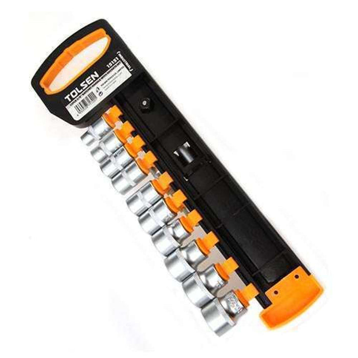 Tolsen Socket Set 12pc 3/8" DR (8-19mm) Industrial