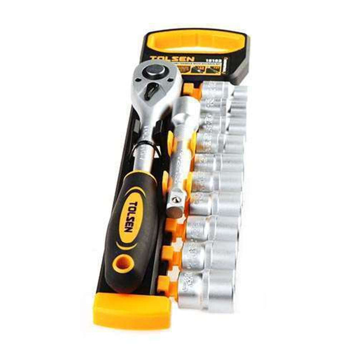 Tolsen Socket Set 12pk 1/2" DR (10-22mm) Industrial