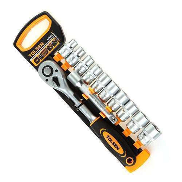 Tolsen Socket Set 12pk 1/2" DR (10-22mm) Industrial