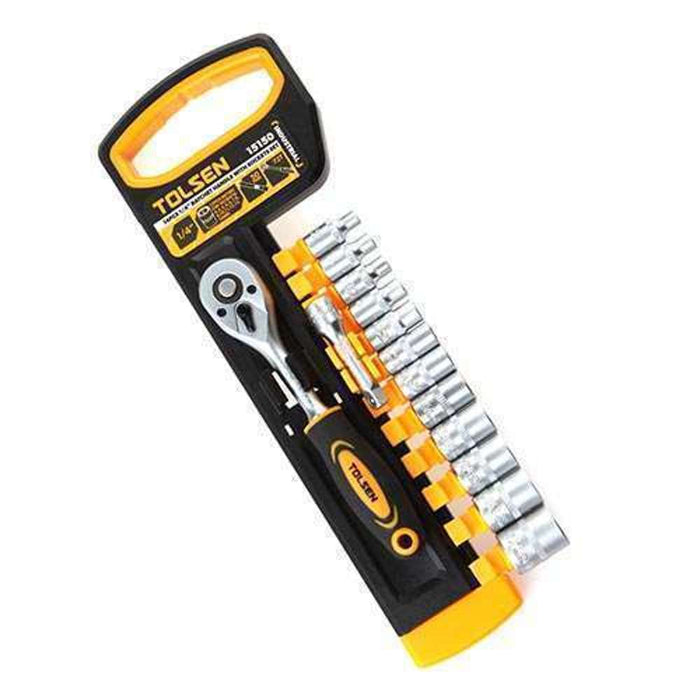 Tolsen Socket Set 14pk 1/4" DR (4.5-14mm) Industrial
