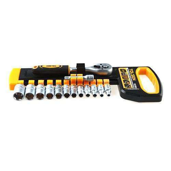 Tolsen Socket Set 14pk 1/4" DR (4.5-14mm) Industrial