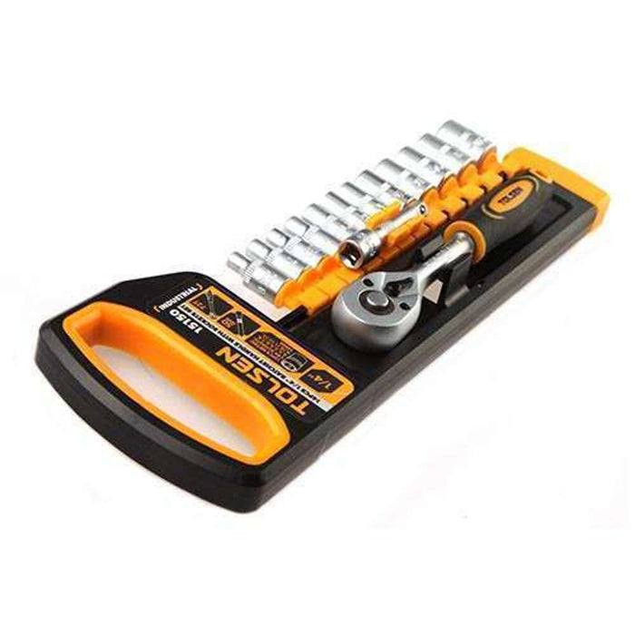 Tolsen Socket Set 14pk 1/4" DR (4.5-14mm) Industrial
