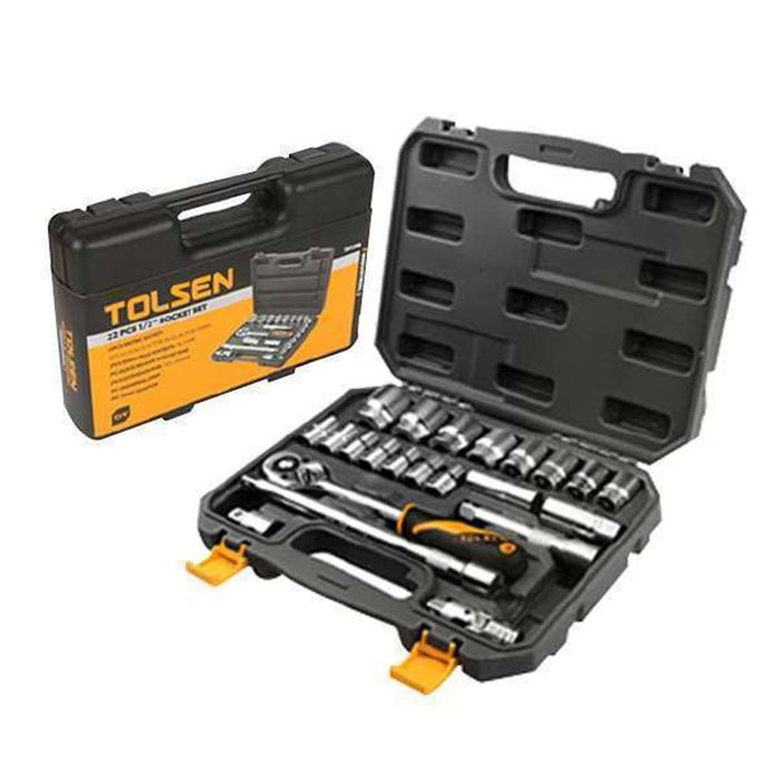 Tolsen Socket Set 22pc 1/2" DR Industrial