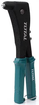 Total 10.5" Aluminium Body Hand Riveter, 4-in-1     (2.4mm, 3.2mm, 4mm, 4.8mm), Sturdy and Durable, One Hand Rivet Tool. Ideal for Metal, Plastic and Leather - THT32105 TOTAL TOOLS
