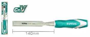 TOTAL WOOD CHISEL 3/4" (19MM), Cr-V Construction, Soft Grip with Hammer Steel-end Cap. Ideal for Carving Wood, Carpentry, Sculpting, Framing, Woodturning, Furniture, Crafts and Woodwork THT41196 MEGA