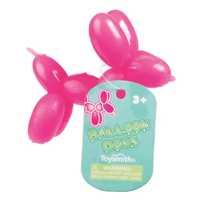 Toysmith 2.5 Inch Balloon Dogs Stretchy Squishy Fidget Toy - Assorted
