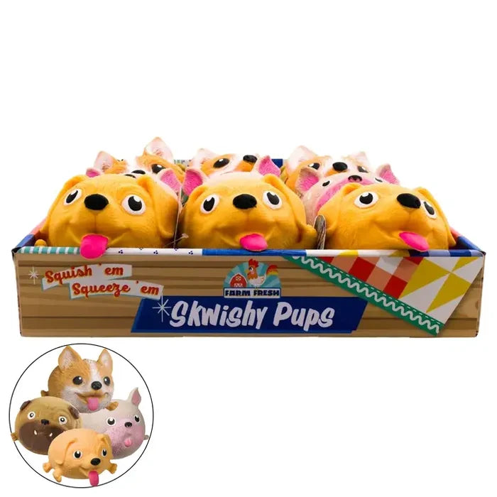 Toysmith Skwishy Pups 4.5 Inch Squishy Sensory Fidget Toy