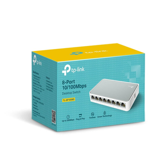 TP-LINK 8 PORT 10/100 mbps Desktop Switch The TL-SF1008D Fast Ethernet Switch is designed for SOHO (Small Office/Home Office) or workgroup users - TL-SF1008D Hannah's Variety Store