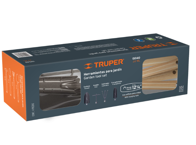 Truper 4-piece garden tool set, 12-1/4" handle