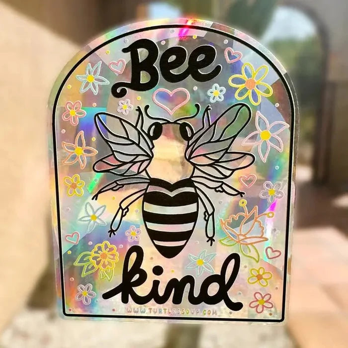 Turtle's Soup Bee Kind Suncatcher Sticker - Owl & Goose Gifts