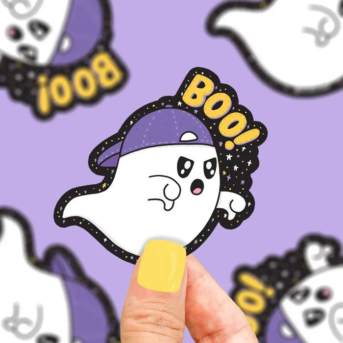 Turtle's Soup Boo Ghost Halloween Vinyl Sticker - Owl & Goose Gifts