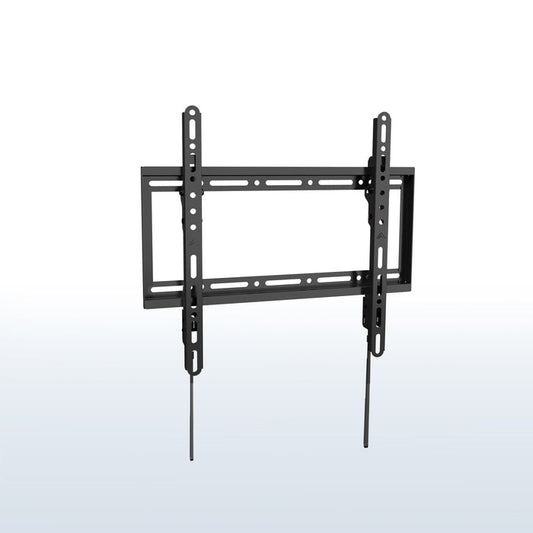 Black TV wall mount on a white background
