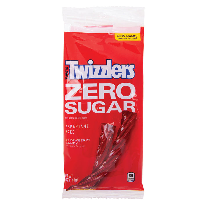 Twizzlers Zero Sugar Strawberry Twists Candy Peg Bag - 12 Count