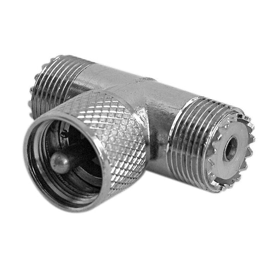 AUT259 - UHF T-CONNECTOR (MALE TO FEMALE ENDS)