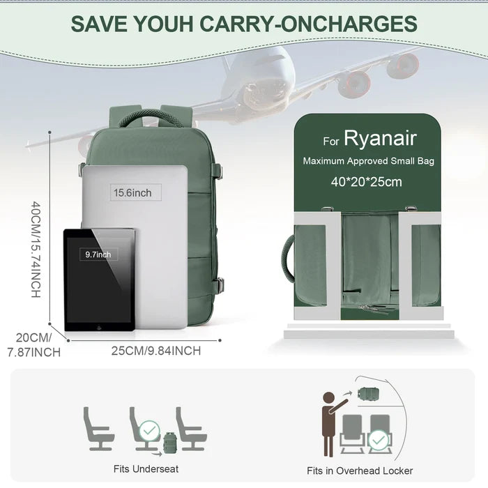Unisex Cabin Bag Travel Backpack