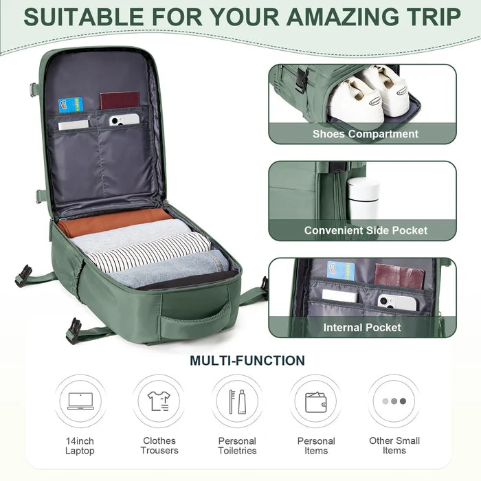Unisex Cabin Bag Travel Backpack