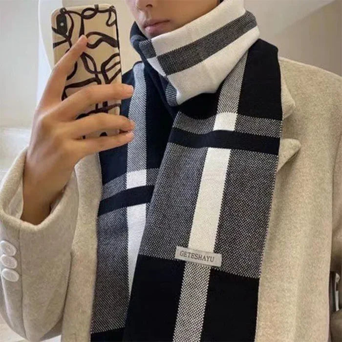 Vinthentic Men’s Checkered Shawl Wrap
