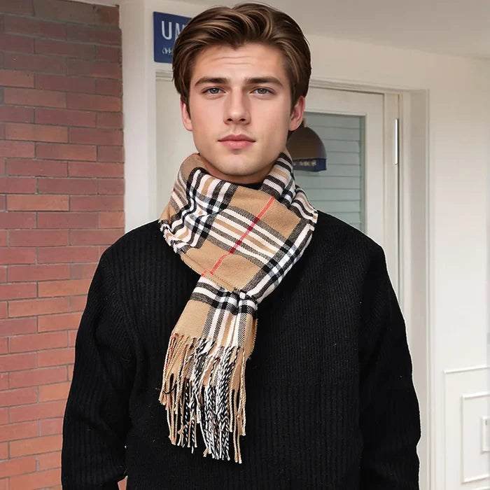 Vinthentic Men’s Cozy Checkered Neck Warmer