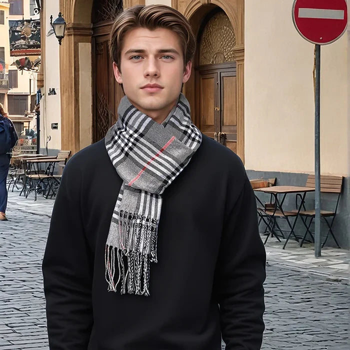 Vinthentic Men’s Cozy Checkered Neck Warmer