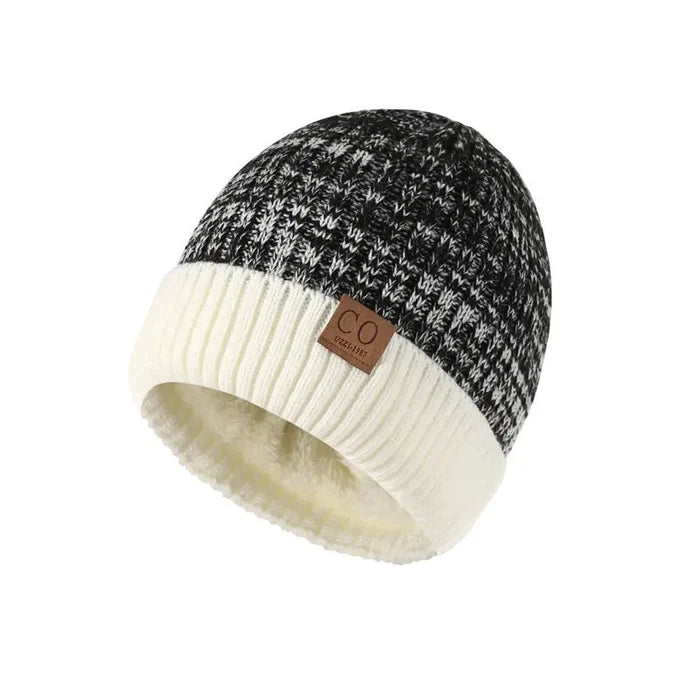 Vinthentic Unisex Two-Tone Knitted Winter Beanie