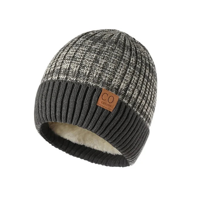 Vinthentic Unisex Two-Tone Knitted Winter Beanie