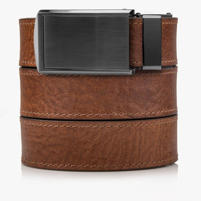 Walnut Top Grain Leather Belts - SlideBelts