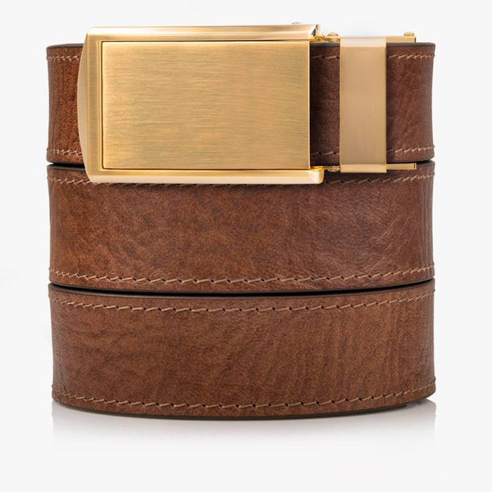 Walnut Top Grain Leather Belts - SlideBelts