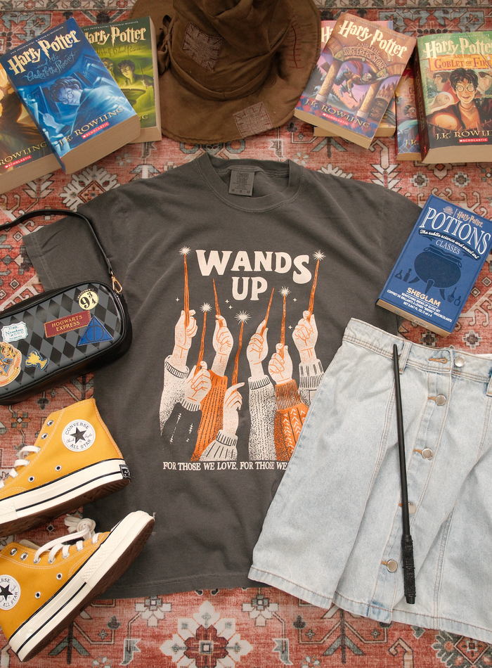 Wands Up Garment Dyed Tee