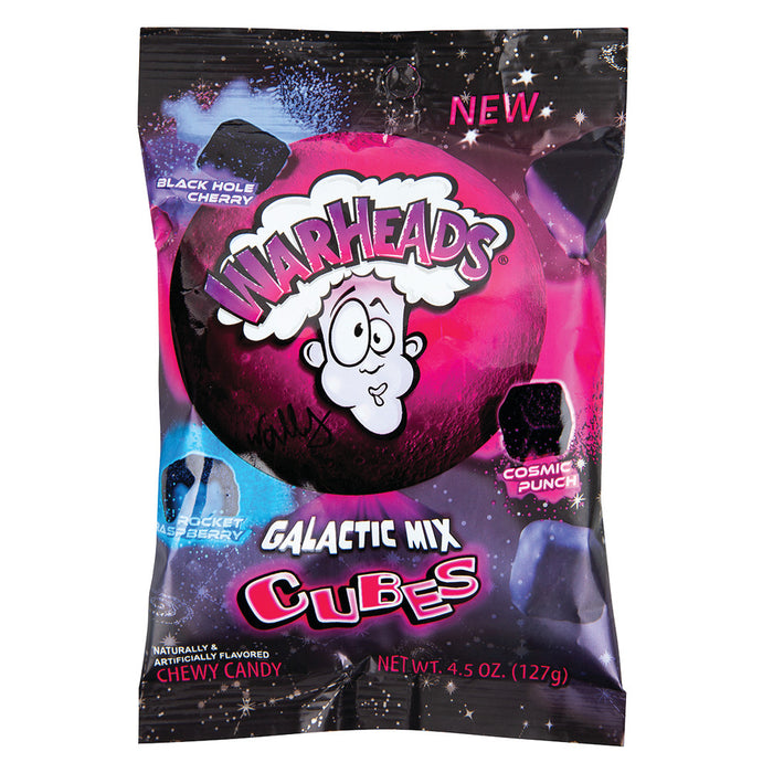 Warheads Sour Galactic Cubes Candy Peg Bag - 12 Count