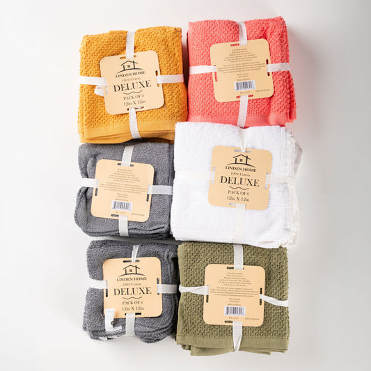 Wash Cloths 6 Pack