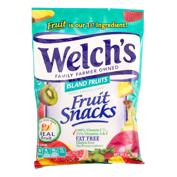 Welch's Island Fruits Fruit Snacks Peg Bag - 12 Count