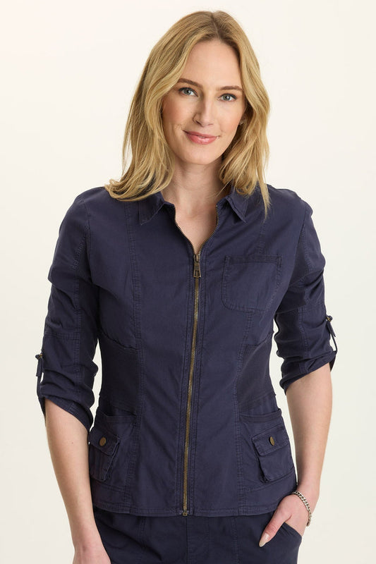 Wearables Wexel Poplin/Stretch Rib Fitted Cargo Jacket
