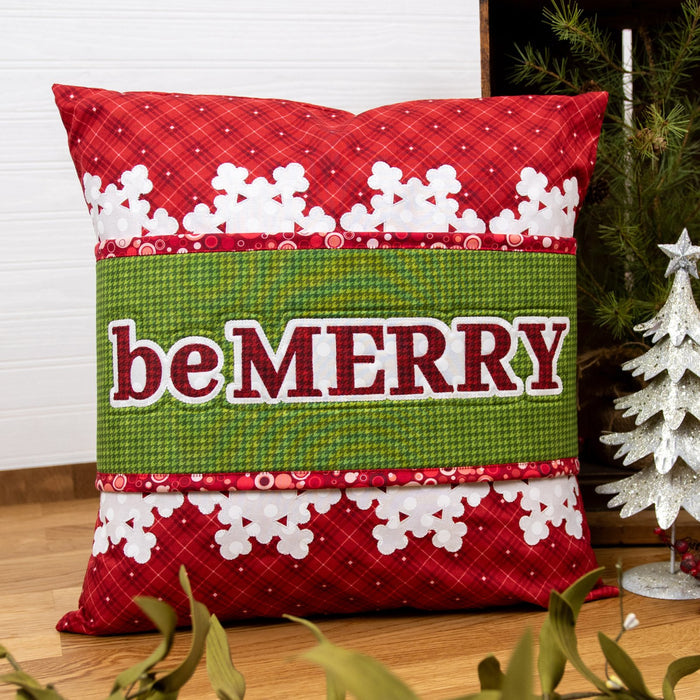 Whole Country Caboodle Be Merry Pillow Wrap and Cover Fabric Kit