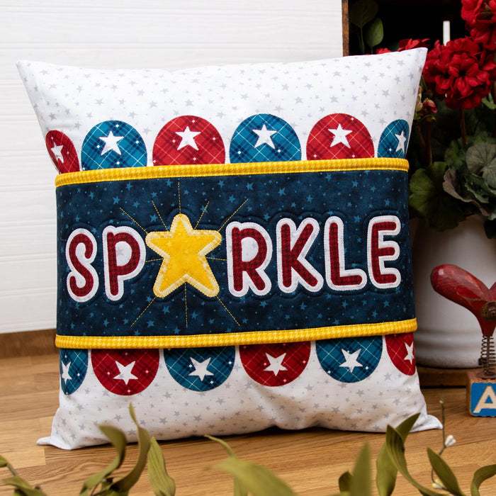 Whole Country Caboodle Sparkle Pillow Wrap and Cover
