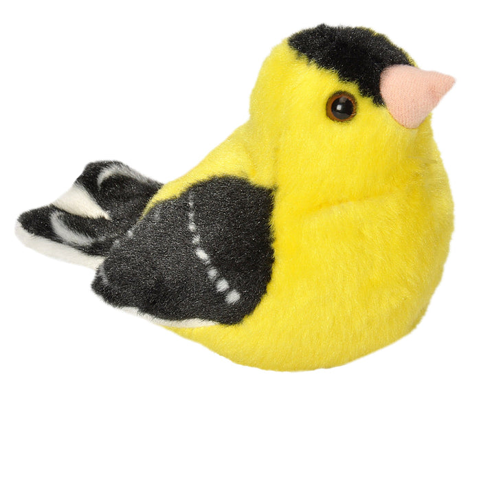 Wild Republic 5 Inch Audubon Birds American Goldfinch Plush with Authentic Bird Call