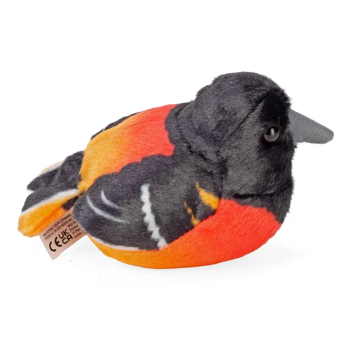 Wild Republic 5 Inch Audubon Birds Baltimore Oriole Plush with Authentic Bird Call