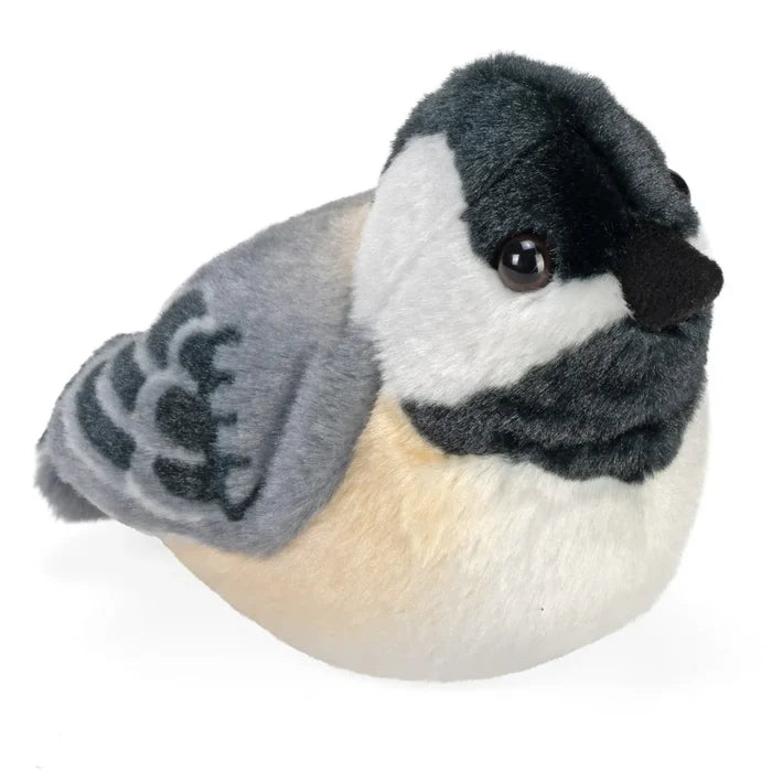 Wild Republic 5 Inch Audubon Birds Black Capped Chickadee Plush with Authentic Bird Call