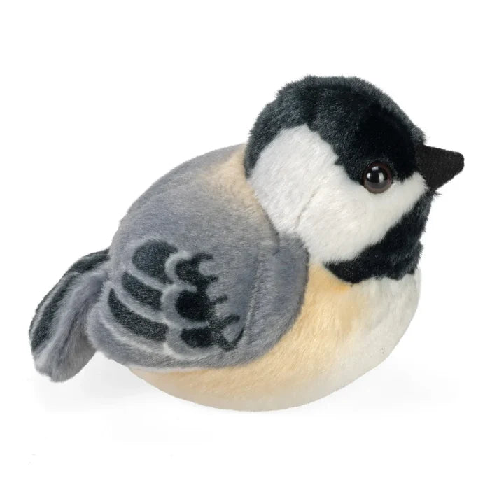 Wild Republic 5 Inch Audubon Birds Black Capped Chickadee Plush with Authentic Bird Call