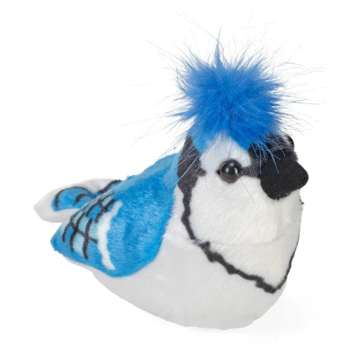 Wild Republic 5 Inch Audubon Birds Blue Jay Plush with Authentic Bird Call