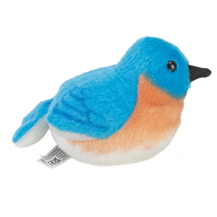 Wild Republic 5 Inch Audubon Birds Eastern Bluebird Plush with Authentic Bird Call