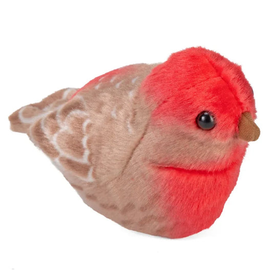 Wild Republic 5 Inch Audubon Birds House Finch Plush with Authentic Bird Call