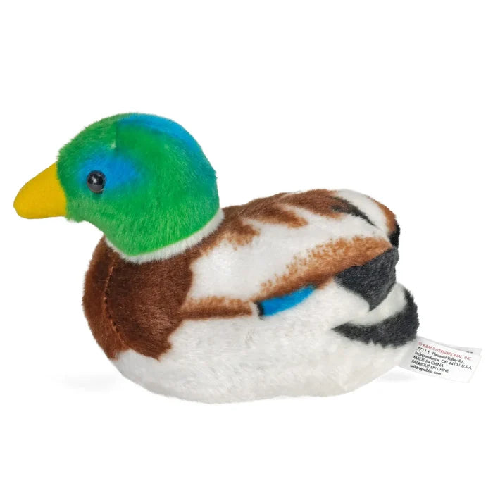 Wild Republic 5 Inch Audubon Birds Mallard Duck Plush with Authentic Bird Call