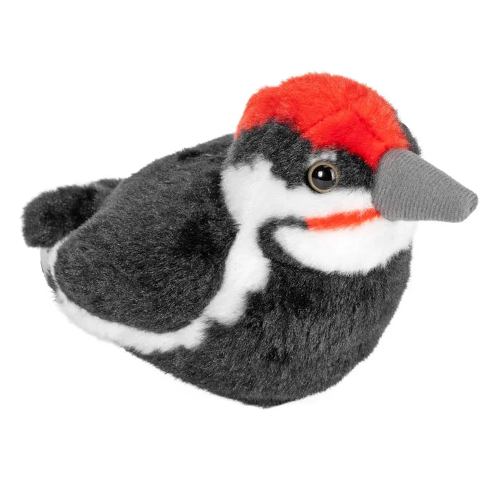 Wild Republic 5 Inch Audubon Birds Pileated Woodpecker Plush with Authentic Bird Call