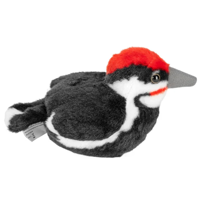 Wild Republic 5 Inch Audubon Birds Pileated Woodpecker Plush with Authentic Bird Call