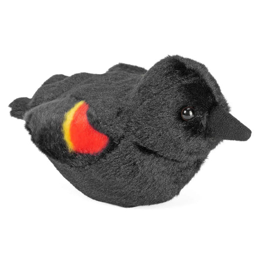 Wild Republic 5 Inch Audubon Birds Red Winged Blackbird Plush with Authentic Bird Call
