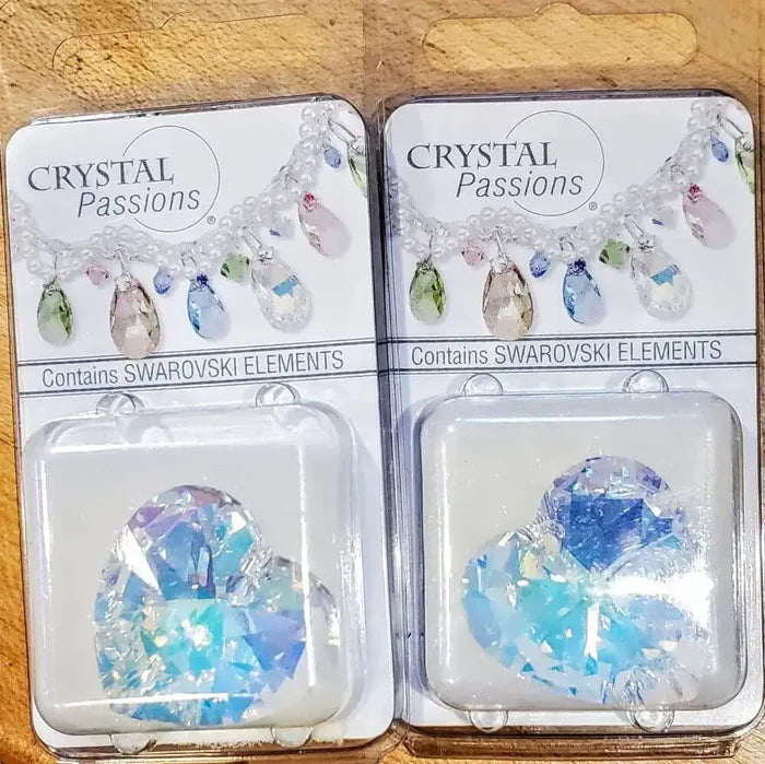 Will You Be Mine Giant Swarovski Crystal AB Heart Choker
