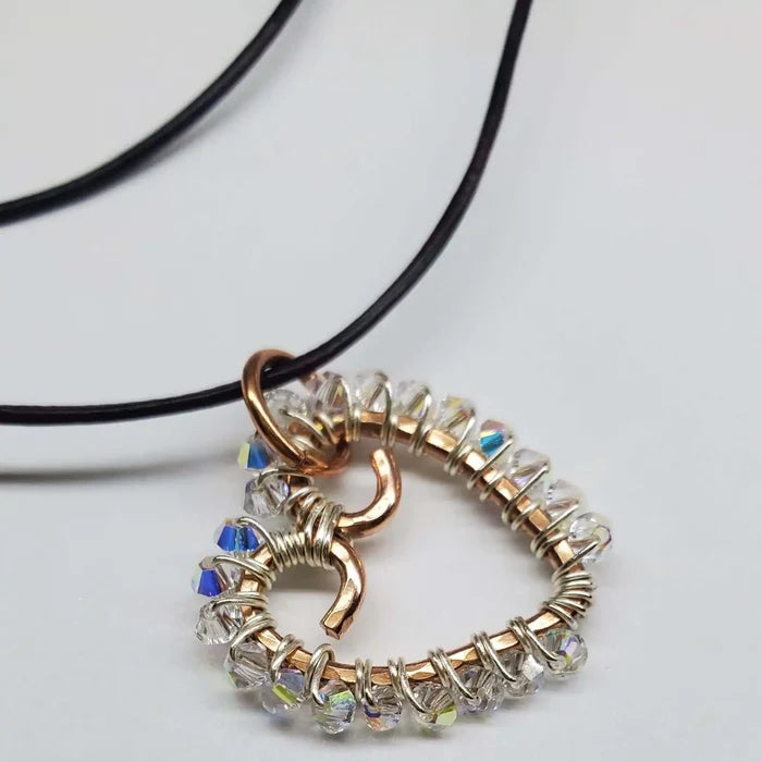 AMD1299Wire Wrapped Copper Heart Crystal Necklace - Timeless LoveJewelryNecklace$ 42.00Alexa Martha Designs