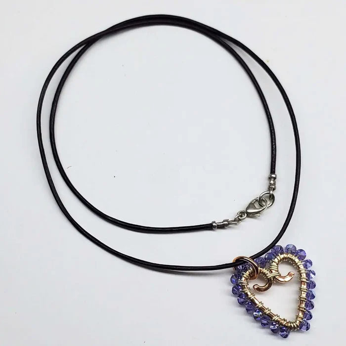 AMD1299-5Wire Wrapped Copper Heart Crystal Necklace - Timeless LoveJewelryNecklace$ 42.00Alexa Martha Designs